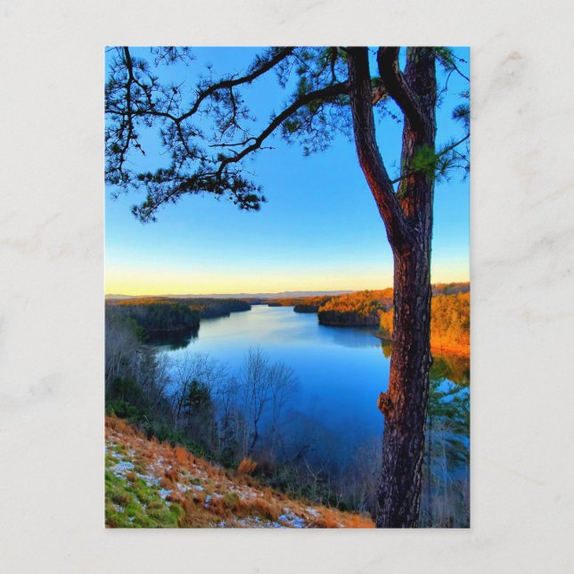 Cartão Postal Lago Philpott na Virgínia (Frente)