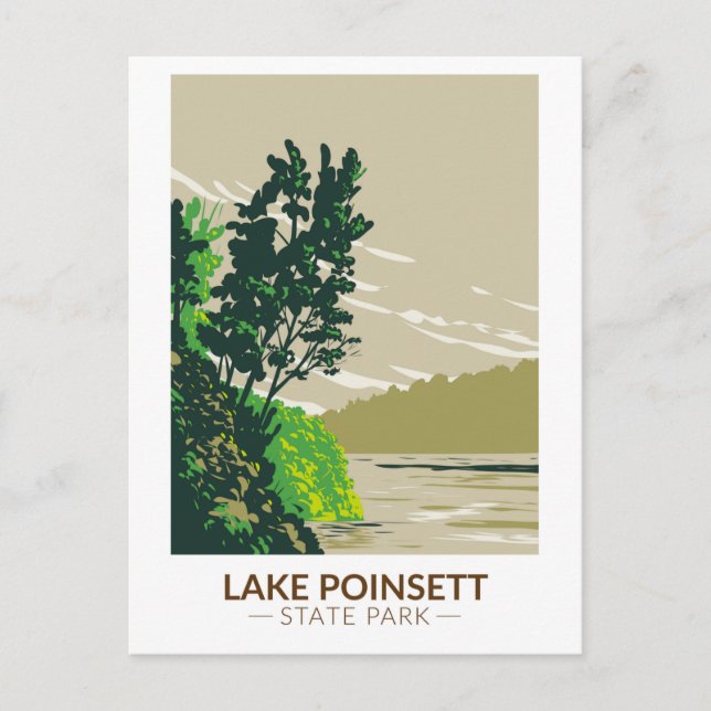 Cartão Postal Lago Poinsett State Park Arkansas Vintage (Frente)
