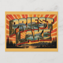 Lago Priest Idaho Floresta Alpina Arte