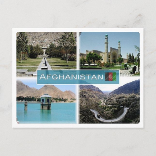 Cartão Postal Lago Qargha - Jardim Babur (Frente)