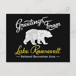Cartão Postal Lago Roosevelt - Urso Nacional de Recreação