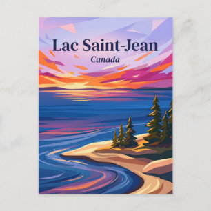 Cartão Postal Lago Saint-Jean Canadá