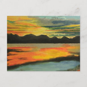 Cartão Postal Lago Sunset