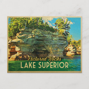 Cartão Postal Lago Superior Pictures Rocks