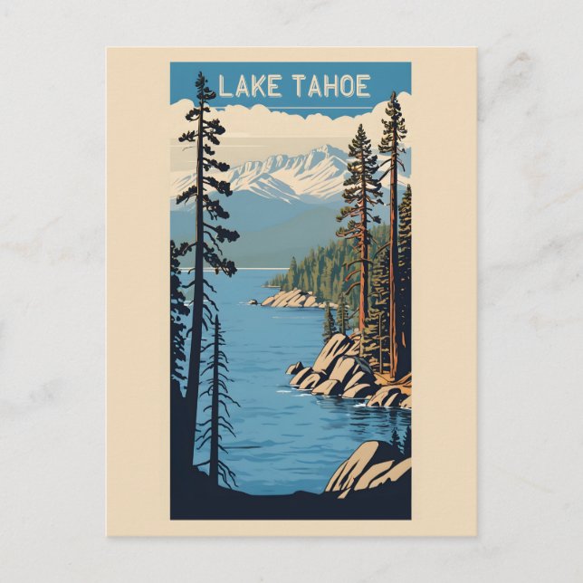 Cartão Postal Lago Tahoe (Frente)