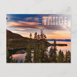 Cartão Postal Lago Tahoe California em Sunset BeauBonito