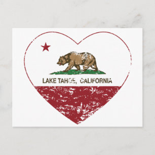 Cartão Postal lago tahoe do lago da Califórnia aflita angústia