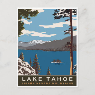 Cartão Postal Lago Tahoe, Serra Nevada, Viagem