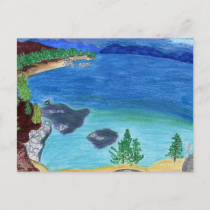 Cartão Postal Lago Tahoe Sketch