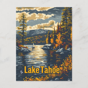 Cartão Postal Lago Tahoe Vintage