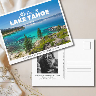 Cartão Postal Lago Tahoe Wedding Salvar Cartão-Postal