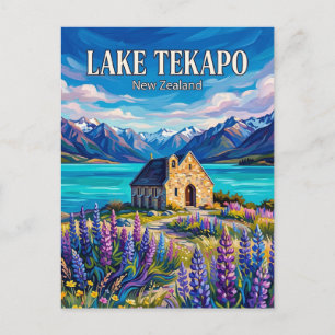 Cartão Postal Lago Tekapo Nova Zelândia