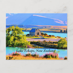 Cartão Postal Lago Tekapo, Nova Zelândia