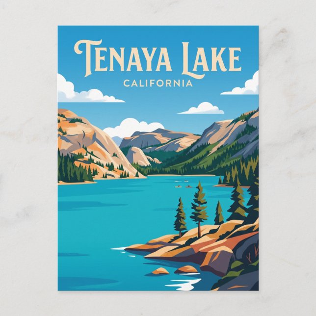 Cartão Postal Lago Tenaya EUA (Frente)