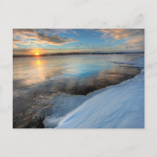 Cartão Postal Lago Teslin após uma tempestade de limpeza, Yukon