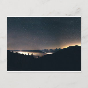 Cartão Postal Lago Thun, Suiça e Starry Sky