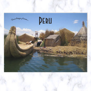 Cartão Postal Lago Titicaca Peru