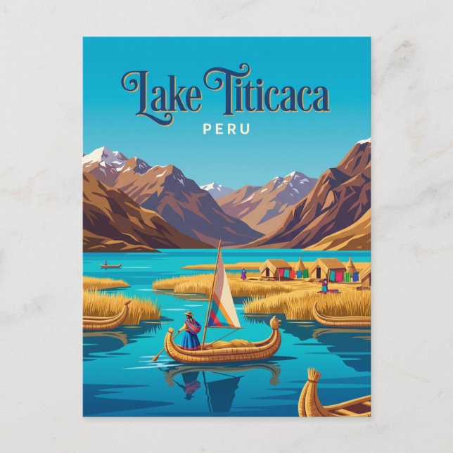 Cartão Postal Lago Titicaca Peru (Frente)
