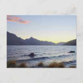Cartão Postal Lago Wakatipu em Sunset, Queenstown, NZ