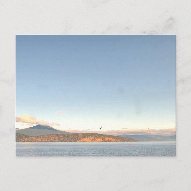 Cartão Postal Lago Washington Mountain Pacífico Noroeste (Frente)