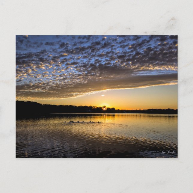 Cartão Postal Lago Winnemaug Sunrise (Frente)