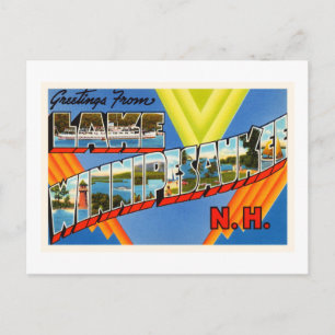 Cartão Postal Lago Winnipesaukee nº 2 New Hampshire NH Old Viage