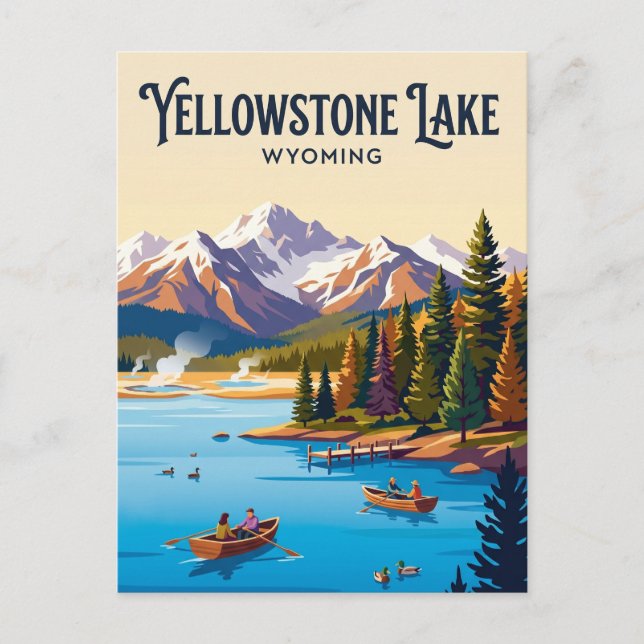 Cartão Postal Lago Yellowstone EUA (Frente)
