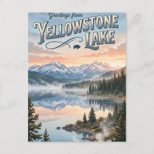 Cartão Postal Lago Yellowstone EUA