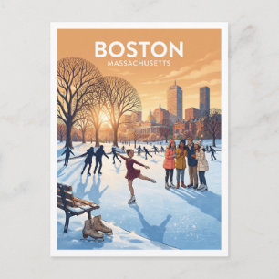 Cartão Postal Lagoa das Rãs do Boston Common Souvenir Massachuse