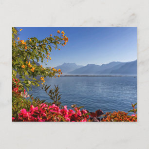 Cartão Postal Lagoa de Montreux, Suiça