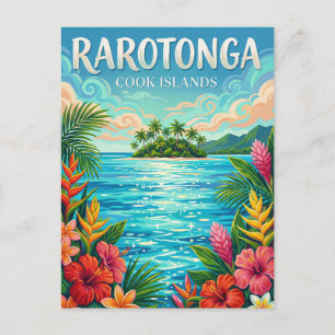 Cartão Postal Lagoa de Muri Ilhas Cook