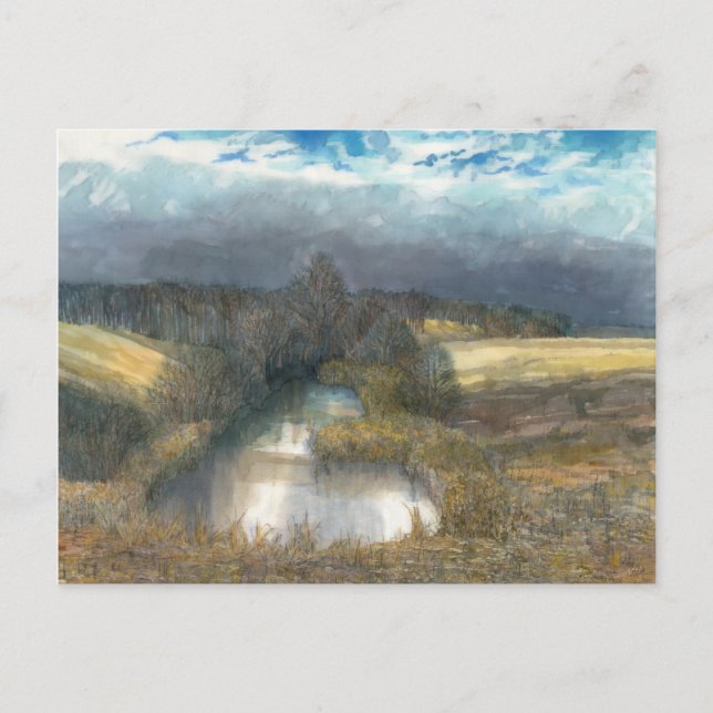 Cartão Postal lagoa de outono (Frente)