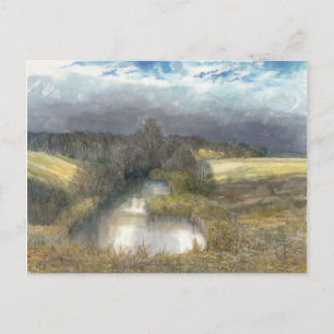 Cartão Postal lagoa de outono