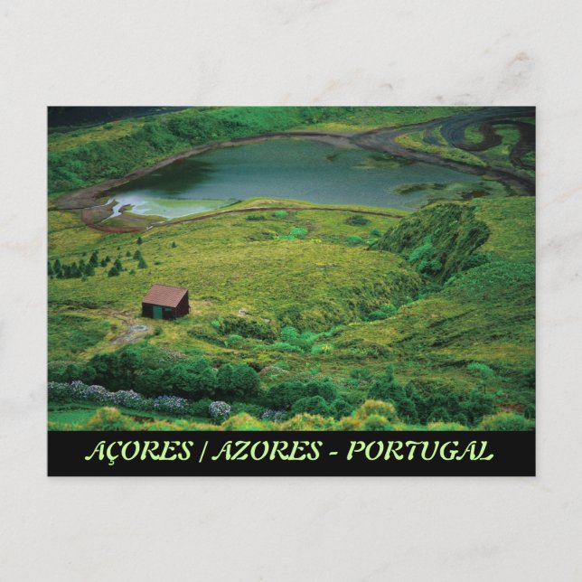 Cartão Postal Lagoa do Carvao - Açores (Frente)