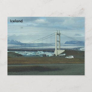 Cartão Postal Lagoa glacial de Jökulsárlón, Sudeste da Islândia