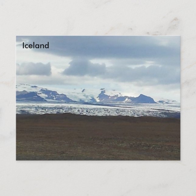 Cartão Postal Lagoa glacial de Jökulsárlón, Sudeste da Islândia (Frente)
