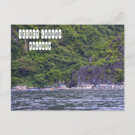 Cartão Postal Lagoa Secreta em El Nido Palawan