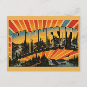 Cartão Postal Lagos Cachoeiras Florestas Boreais de Minnesota Ar