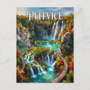 Cartão Postal Lagos de Plitvice Croácia