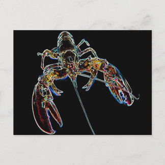 Cartão Postal Lagosta abstrato