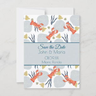 Cartão Postal Lagosta Crustaceano Praia Dólares Botânicos