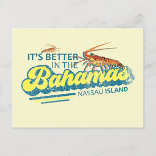 Cartão Postal Lagosta Nassau Bahamas — Pós-Cartaz