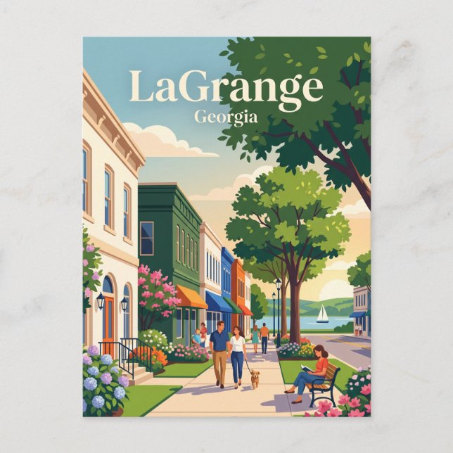 Cartão Postal LaGrange, Geórgia (Frente)