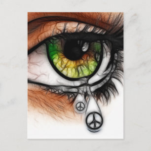 Cartão Postal Lágrimas Pela Paz