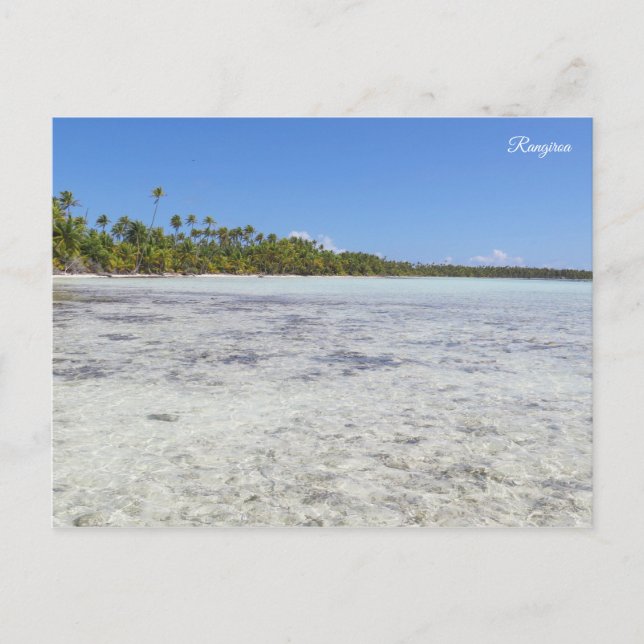 Cartão Postal Laguna Azul de Rangiroa (Frente)