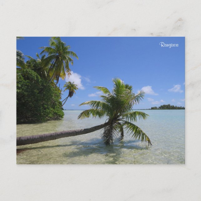 Cartão Postal Laguna Azul de Rangiroa (Frente)