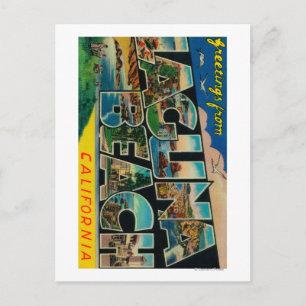 Cartão Postal Laguna Beach, Califórnia - Cenas com Letras Grand
