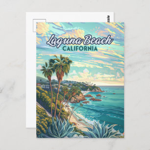 Cartão Postal Laguna Beach California Orange County Vintage