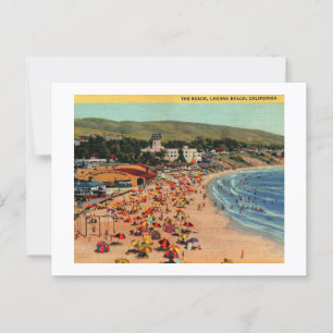 Cartão Postal Laguna Beach, Califórnia, Vista dos anos 40