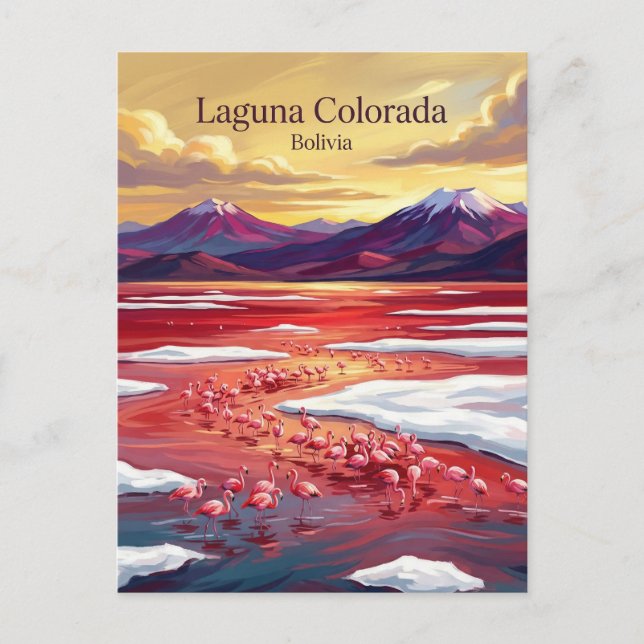 Cartão Postal Laguna Colorada Bolívia (Frente)